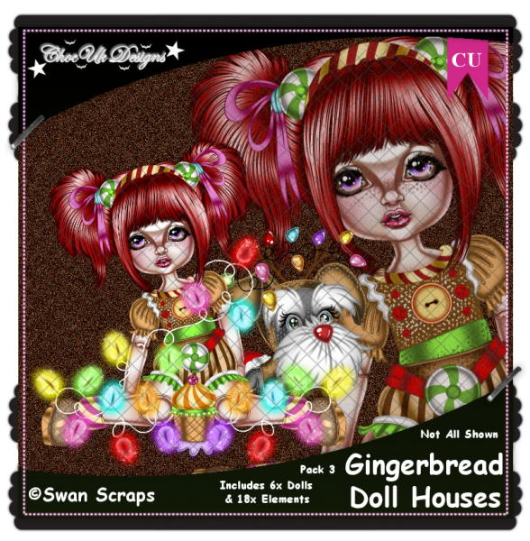 Gingerbread Doll Houses CU/PU Pack 3 - Click Image to Close