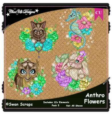 Anthro Flowers Elements CU/PU Pack 5