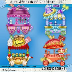 Cute Vendor Carts Series 2 - 03 - CU/PU