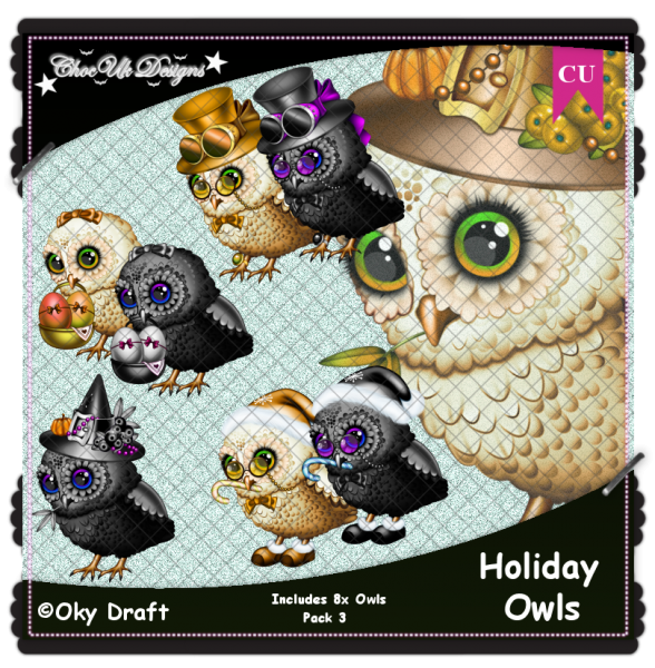 Holiday Owls CU/PU Pack 3 - Click Image to Close