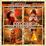 little girls in autumn