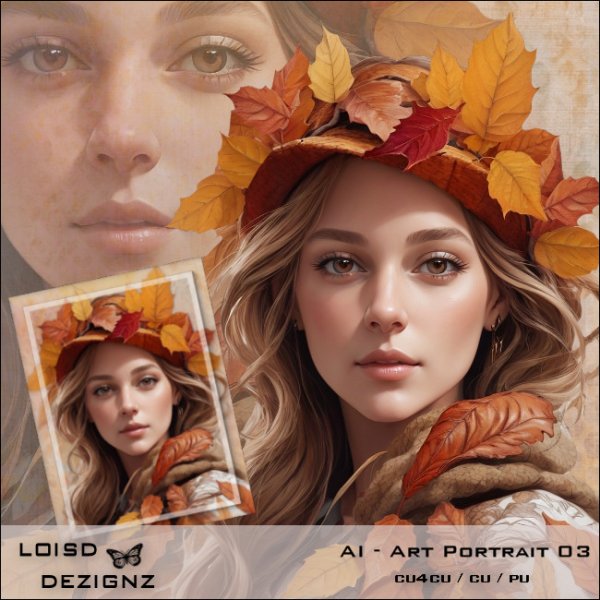 AI - Art Portrait 03 - Autumn Girl - cu4cu/cu/pu - Click Image to Close