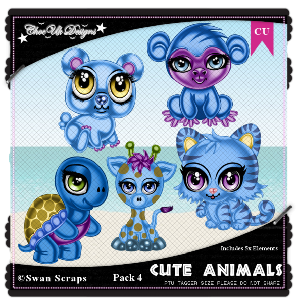 Cute Animals CU/PU Pack 4 - Click Image to Close