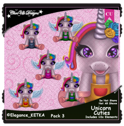 Unicorn Cuties Elements CU/PU Pack 3 Unicorn Cuties Elements CU/PU Pack 3