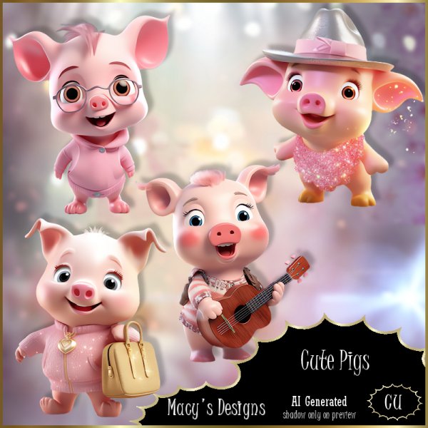 AI - Cute Pigs - Click Image to Close