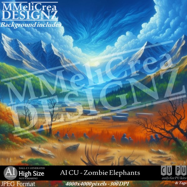 AI - CU Zombie Elephants (CU4PU / PNG) - Click Image to Close