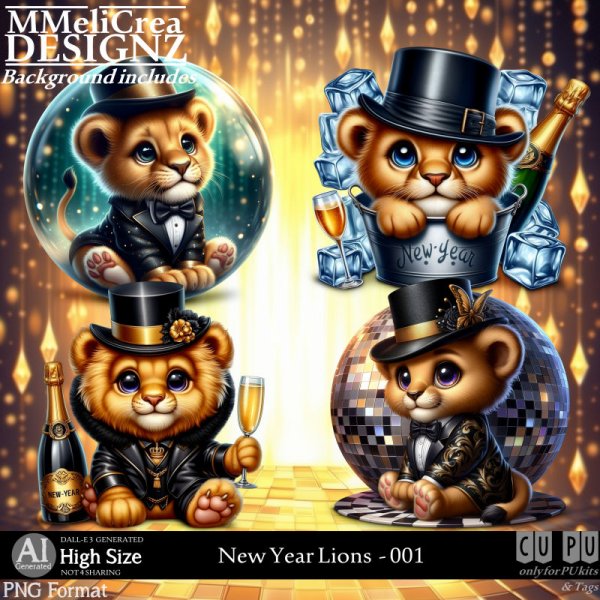 AI - New Year Lions - CU001 (CU4PU/PNG) - Click Image to Close
