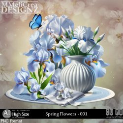 AI - Spring Flowers - CU001 (CU4PU/PNG/PACK)