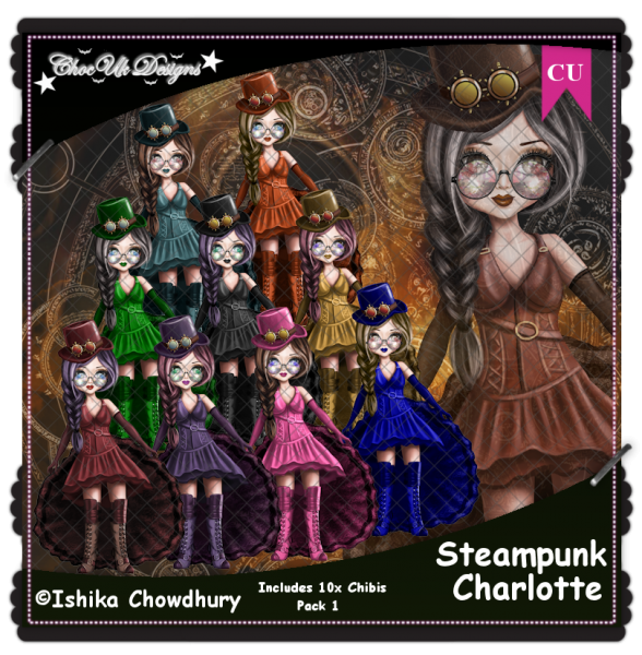 Steampunk Charlotte CU/PU Pack 1 - Click Image to Close