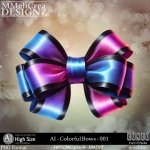 AI - CU4CU - Colorful Bows - 001 (CU4CU/PNG/PACK)