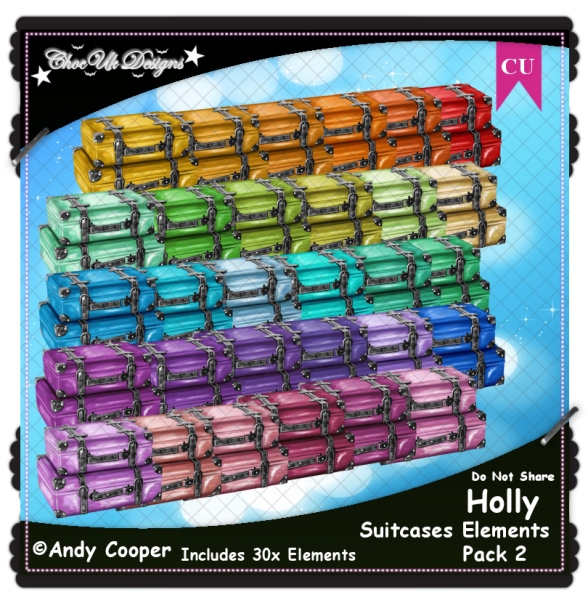 Holly Suitcases Elements CU/PU Pack 2 - Click Image to Close