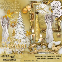 Designer Stash 104 - Golden Christmas - cu4cu/cu