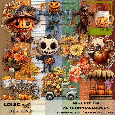 Mini Scrap Kit 04 - Autumn/Halloween - CU / PU