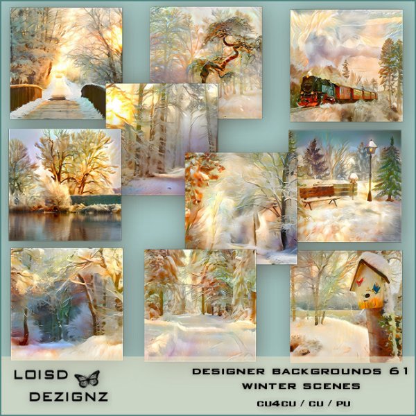 Designer Backgrounds 61 - Winter Scenic - cu4cu/cu/pu - Click Image to Close