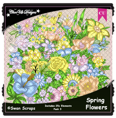 Spring Flowers Elements CU/PU Pack 3
