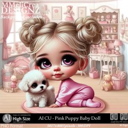 AI - CU Pink Puppy Baby Doll (CU4PU/PNG)