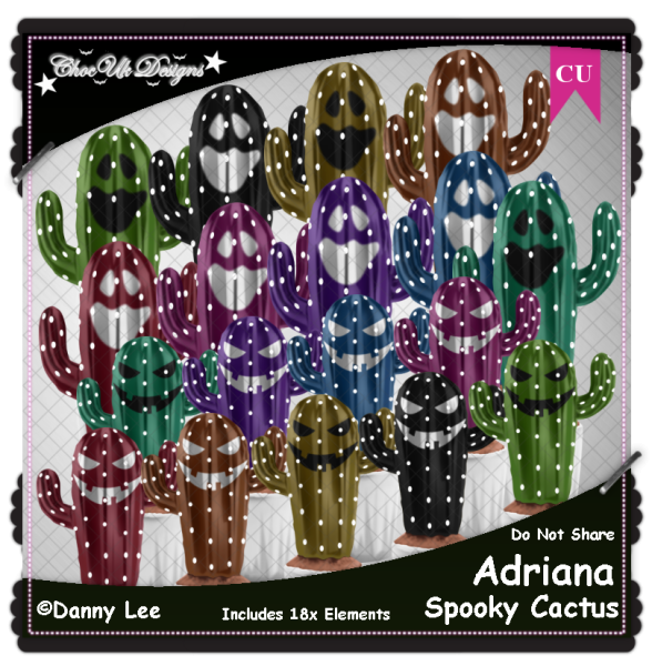 Adriana Spooky Cactus Elements CU/PU - Click Image to Close