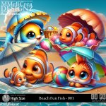 AI - Beach Fun Fish - CU001 (CU4PU/PNG)
