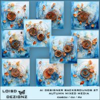 AI Designer Backgrounds 27 - Autumn Mixed Media - cu4cu/cu/pu