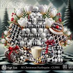 AI - Christmas Harlequin - CU001 (CU4PU/PNG/PACK)