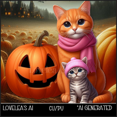 2 CATS AND A PUMPKIN 2