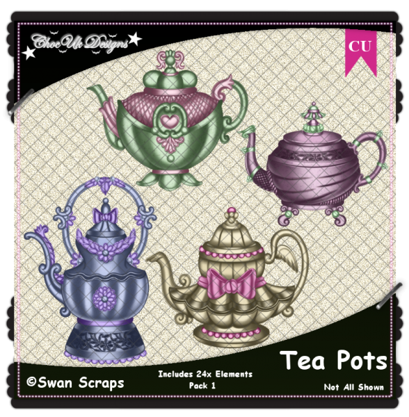 Tea Pots Elements CU/PU Pack - Click Image to Close