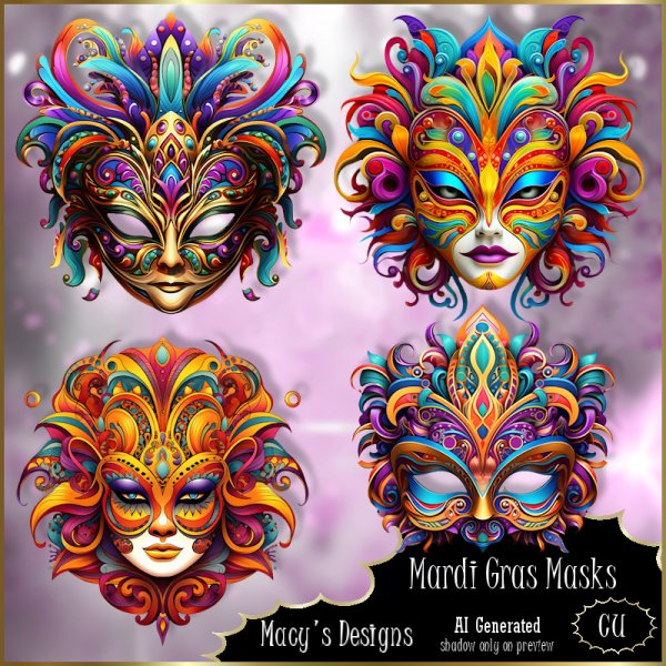 AI - Mardi Gras Masks - Click Image to Close