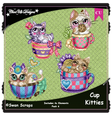 Cup Kitties Elements CU/PU Pack 6