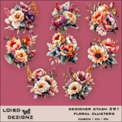 Designer Stash 291 - Floral Clusters - cu4cu/cu/pu