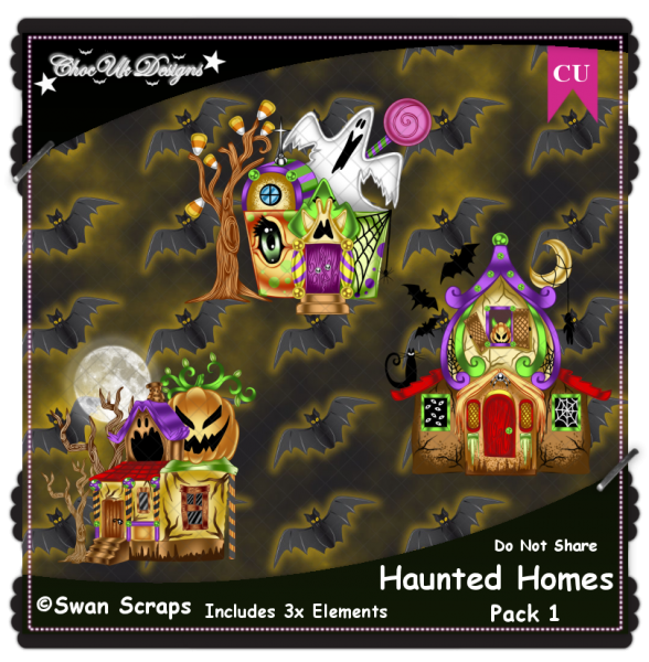 Haunted Homes Elements CU/PU Pack 1 - Click Image to Close