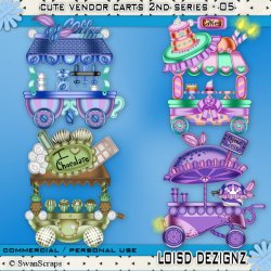 Cute Vendor Carts Series 2 - 05 - CU/PU