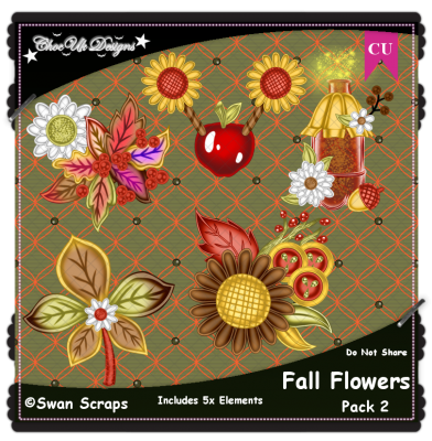 Fall Flowers Elements CU/PU Pack 2