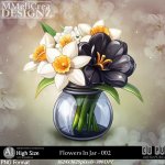 AI - Flowers In Jar - CU002 (CU4PU/PNG/PACK)