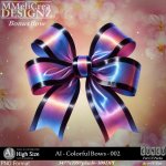 AI - CU4CU - Colorful Bows - 002 (CU4CU/PNG/PACK)