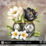 AI - Flowers In Jar - CU003 (CU4PU/PNG/PACK)