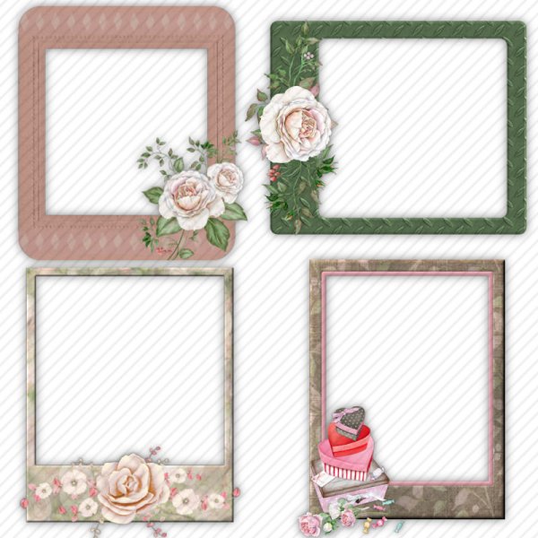 Summer Romance Cluster Frames - cu4cu / cu / pu - Click Image to Close