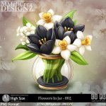 AI - Flowers In Jar - CU002 (CU4PU/PNG/PACK)