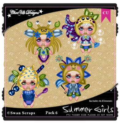 Summer Girls CU/PU Pack 6