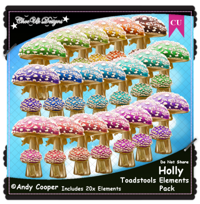 Holly Toadstool Elements CU/PU Pack