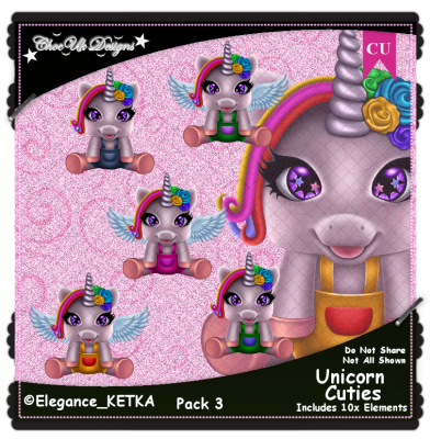 Unicorn Cuties Elements CU/PU Pack 3