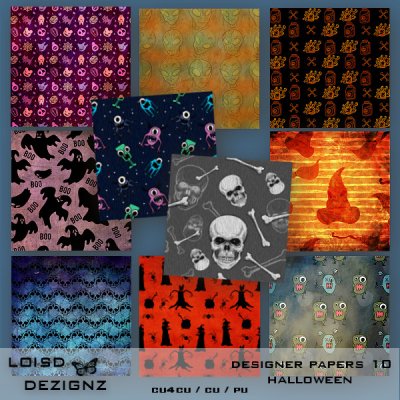 Designer Papers 10 - Halloween - cu4cu / pu