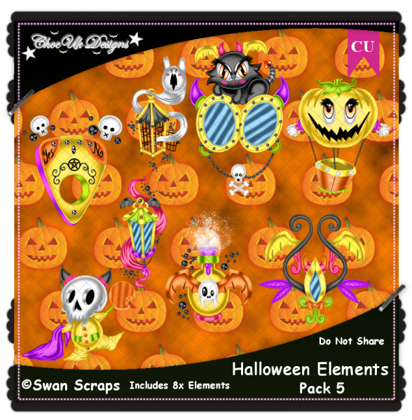 Halloween Elements CU/PU Pack 5 - Click Image to Close