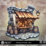 AI - Medieval Stalls - CU001 (CU4PU/PNG/PACK)