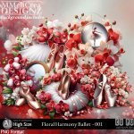 AI - Floral Harmony Ballet - CU001 (CU4PU/PNG/PACK)