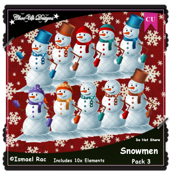 Snowmen Elements CU/PU Pack 3 - Click Image to Close