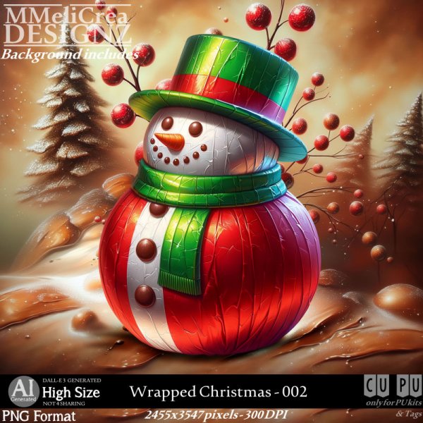 AI - Wrapped Christmas - CU002 (CU4PU/PNG/PACK) - Click Image to Close