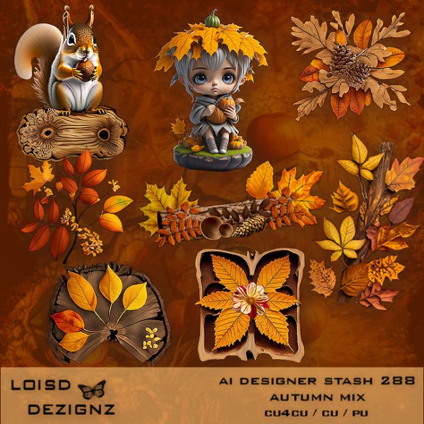 AI Designer Stash 288 - Autumn Mix - CU4CU/CU/PU - Click Image to Close