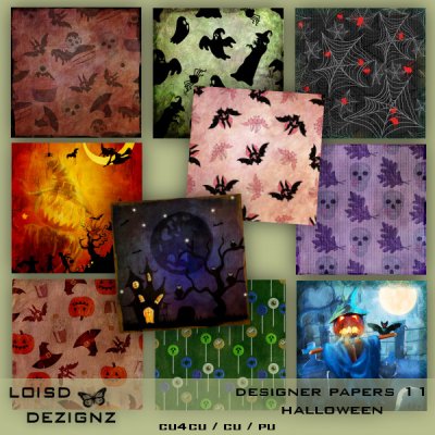 Designer Papers 11 - Halloween - cu4cu / pu