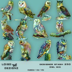 Designer Stash 250 - Owl Mix - cu4cu/cu/pu
