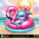 AI - Beach Fun Dolphins - CU003 (CU4PU/PNG)